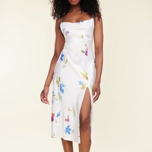 Dynamite Floral Satin Slip Dress